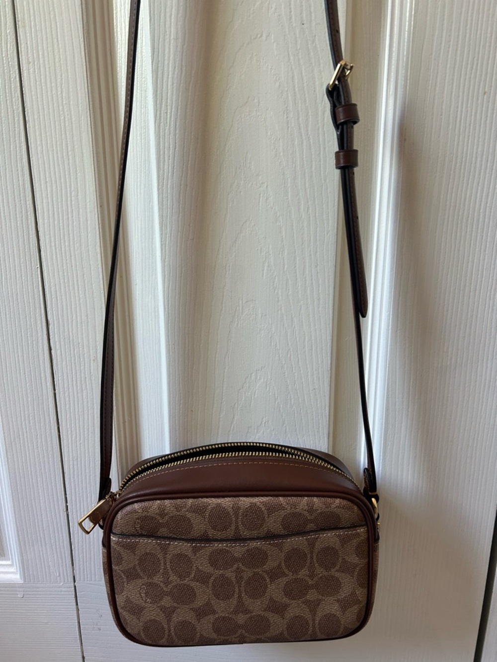 Coach Signature Mini Canvas Jamie Crossbody Bag - Brown/Chestnut - Picture 6 of 9